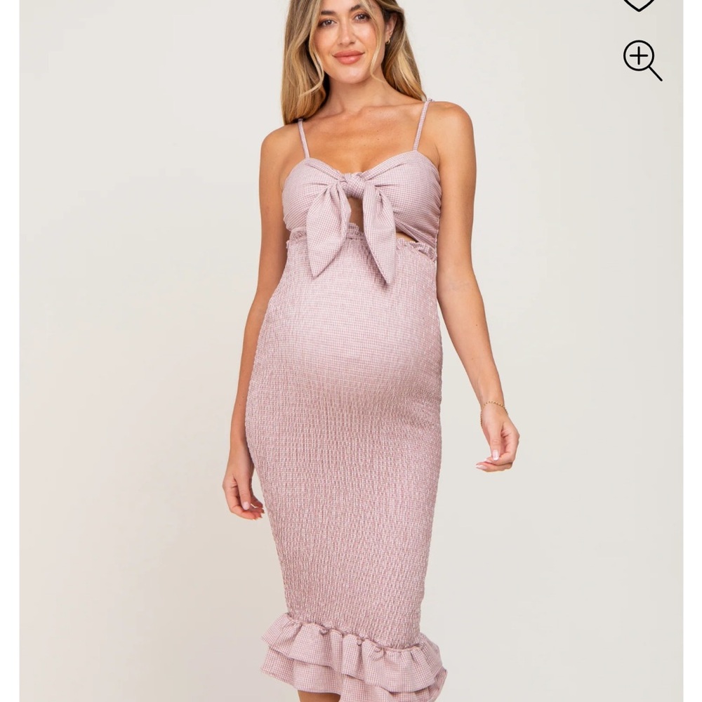 Pinkblush Pink Smocked Maternity Dress